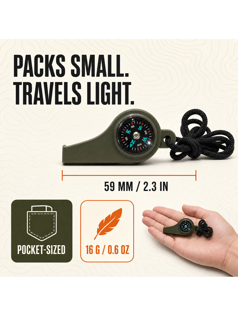 4X Pack Emergency Poncho Whistle Survival Kits Family Car Camping Preparedness - Picture 11 of 13
